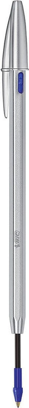 Balpen Bic Cristal Re-new blauw blister 1 pen + 2 vullingen