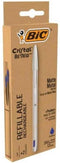 Balpen Bic Cristal Re-new blauw blister 1 pen + 2 vullingen