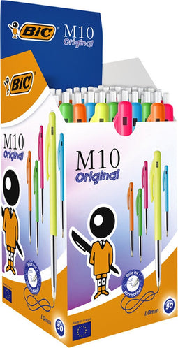 Balpen Bic M10 medium colors limited edition | 50 stuks