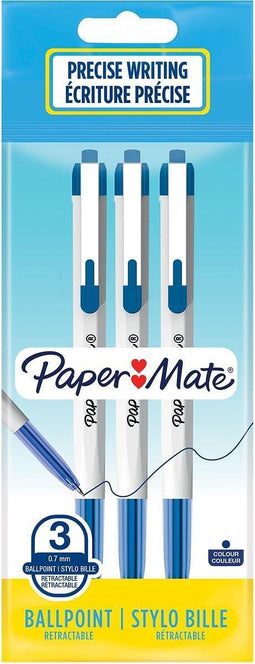 Balpen paper mate 045 0.7mm blauw 3stuks