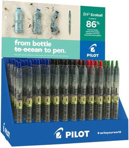 Balpen Pilot B2P Ecoball Begreen assorti medium | 60 stuks
