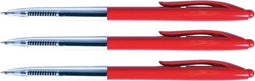 Balpen - Quantore - Rood - Met drukknop - 1 stuk