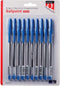 Balpen Quantore stick blauw blister - 12 stuks