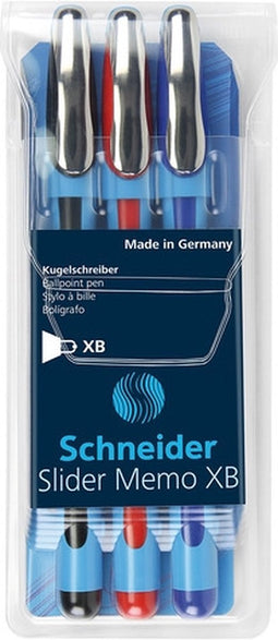 Balpen schneider slider memo xb 0.8mm ass - 10 stuks