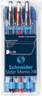 Balpen schneider slider memo xb 0.8mm ass - 10 stuks