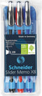 Balpen schneider slider memo xb 0.8mm ass - 10 stuks