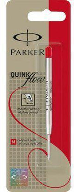 Balpenvulling Parker Quinkflow Medium Rood Blister
