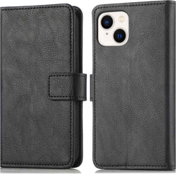 iMoshion Hoesje Geschikt voor iPhone 14 Plus Hoesje Met Pasjeshouder - iMoshion Luxe Bookcase - Zwart
