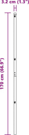 vidaXL - Hekpalen - 7 - stuks - Ø32 - mm - 170 - cm - Gegalvaniseerd - Staal