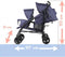 BAMBISOL dubbele wandelwagen - 6-36 maanden voor de voorstoel (max 15 kg) en 0-36 maanden (max 15 kg) voor de achterbank