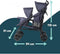 BAMBISOL dubbele wandelwagen - 6-36 maanden voor de voorstoel (max 15 kg) en 0-36 maanden (max 15 kg) voor de achterbank
