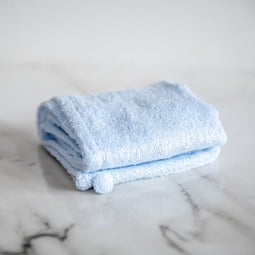 Bamboe haarhanddoek blauw