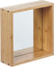 Bamboe Kubus Met Spiegel, Maat S, Afmeting: L26xB9xH26 cm, Naturel
