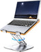 Bamboe Laptopstandaard met 360° Draaibare Basis - Geschikt voor 10-16 Inch Laptops