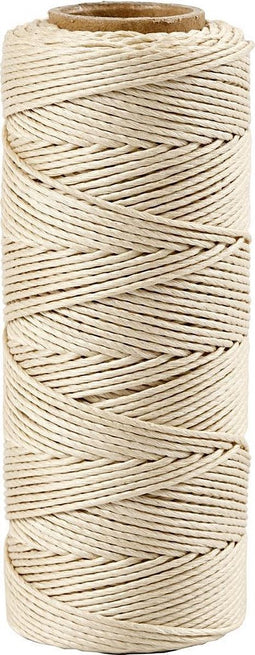 Bamboekoord, dikte 1 mm, 65 m, off-white