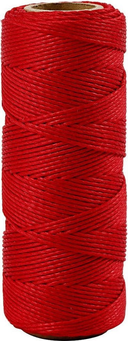 Bamboekoord, dikte 1 mm, 65 m, rood