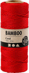 Bamboekoord, dikte 1 mm, 65 m, rood