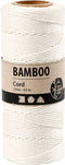 Bamboekoord, dikte 1 mm, 65 m, wit