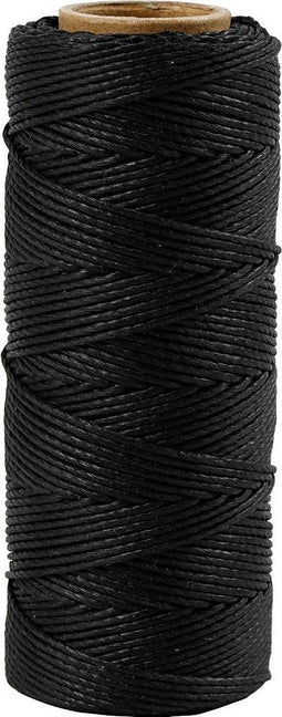 Bamboekoord, dikte 1 mm, 65 m, zwart