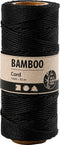 Bamboekoord, dikte 1 mm, 65 m, zwart