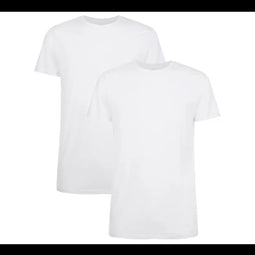 Bamboo Basics Ruben 2-Pack Maat M – Regular Fit, Extra Lang Model – Ronde Hals – Wit