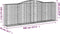 vidaXL - Schanskorf - gewelfd - 400x50x140/160 - cm - gegalvaniseerd - ijzer