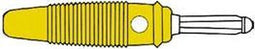 Banaanstekker 4Mm Met Dwargat En Soldeeraansluiting / Geel (Bula 30K)