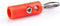 Banaanstekker - Recht - Male - Vernikkeld - Schroef - Diameter kabelinvoer: 4.5 mm - Polyvinylchloride (PVC) - Rood - 25 Stuks - Polybag