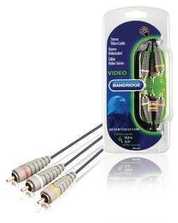 Bandridge - Bandridge Bvl5310 Stereo Video Kabel 10.0 M - 30 Dagen Niet Goed Geld Terug