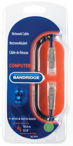 Bandridge BCL7010 - Netwerkkabel - RJ45 - 10 m - Blauw