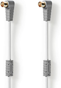 Bandridge BVL9401 Satellietkabel F-quick Male Haaks - F-quick Male Haaks 1,00 M Wit
