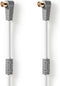 Bandridge BVL9402 Satellietkabel F-quick Male Haaks - F-quick Male Haaks 2,00 M Wit
