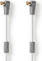 Bandridge BVL9403 Satellietkabel F-quick Male Haaks - F-quick Male Haaks 3,00 M Wit