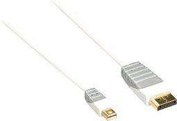 Bandridge Mini DisplayPort - DisplayPort kabel - versie 1.1 (4K 30 Hz) / wit - 1 meter