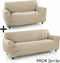 Bankbedekking Sofakover Pocket Duo Romeo 2 Stuks - Beige