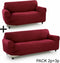 Bankbedekking Sofakover Pocket Duo Romeo 2 Stuks - Bordeaux