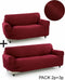Bankbedekking Sofakover Pocket Duo Romeo 2 Stuks - Bordeaux
