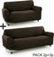 Bankbedekking Sofakover Pocket Duo Romeo 2 Stuks - Bruin