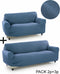 Bankbedekking Sofakover Pocket Duo Romeo 2 Stuks - Celeste