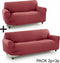 Bankbedekking Sofakover Pocket Duo Romeo 2 Stuks - Fuchsia
