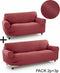 Bankbedekking Sofakover Pocket Duo Romeo 2 Stuks - Fuchsia