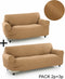 Bankbedekking Sofakover Pocket Duo Romeo 2 Stuks - Goud