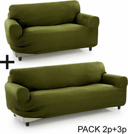 Bankbedekking Sofakover Pocket Duo Romeo 2 Stuks - Groen