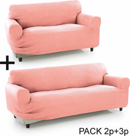 Bankbedekking Sofakover Pocket Duo Romeo 2 Stuks - Licht Roze