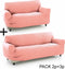 Bankbedekking Sofakover Pocket Duo Romeo 2 Stuks - Licht Roze
