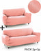 Bankbedekking Sofakover Pocket Duo Romeo 2 Stuks - Licht Roze