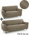Bankbedekking Sofakover Pocket Duo Romeo 2 Stuks - Linnen