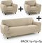 Bankbedekking Sofakover Pocket Trio Romeo 3 Stuks - Beige