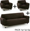 Bankbedekking Sofakover Pocket Trio Romeo 3 Stuks - Bruin