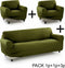 Bankbedekking Sofakover Pocket Trio Romeo 3 Stuks - Groen